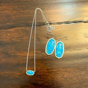 Kendra Scott Pendant Necklace and Drop Earrings Set